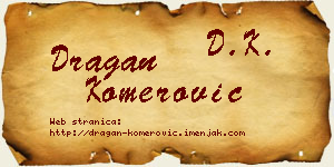 Dragan Komerović vizit kartica